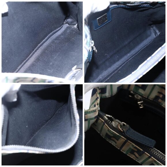 FENDI Zucca Canvas Hand Bag Green Silver Auth 148002 - Picture 15 of 16